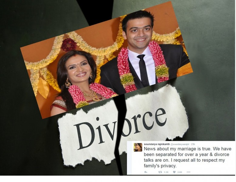 Soundarya Rajinikanth And Ashwin Divorce Pics