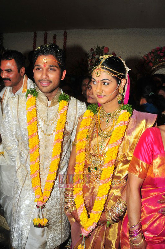 Allu Arjun Sneha Reddy Marriage Photos