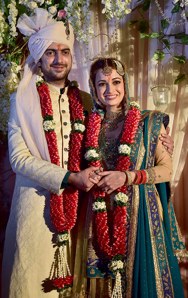 Actress Diya Mirza And Sahil Sangha Marriage Photos