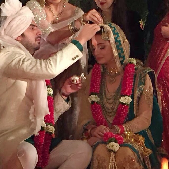 Actress Diya Mirza And Sahil Sangha Marriage Photos