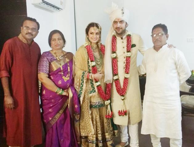 Actress Diya Mirza And Sahil Sangha Marriage Photos