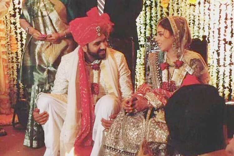 Cricketer Rohit Sharma And Ritika Sajdeh Marriage Photos