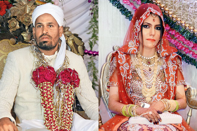 Indian Cricketer Yusuf Phatan And Afreen Wedding Photos