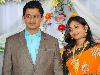 singer dinkar and his wife jhansi marriage and reception photos and the reception held at hyderabad.