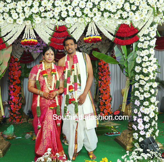 South Indian Actress Sanghavi And Venkatesh Wedding Photos