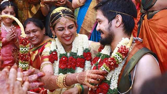 Tamil Actor Nakul And Shruthi Bhaskar Wedding Photos