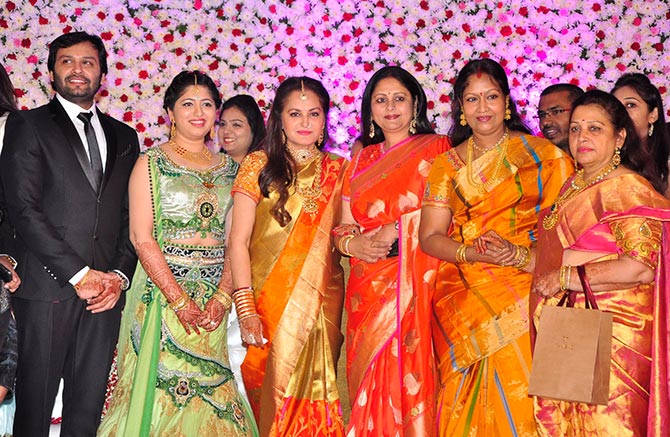 Actress Jayaprada's Son Siddharth And Pravallika Reddy's Wedding Photos
