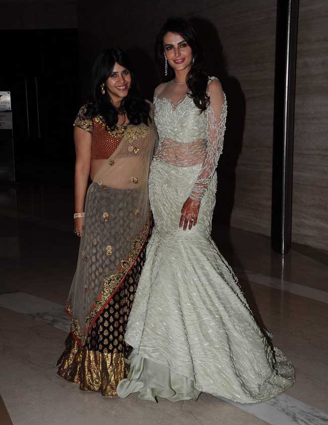 Gauahar Khan, Ekta Kapoor And Others At Mandana-Gaurav�s GRAND Wedding Reception!