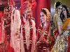 The much-in-love couple, Genelia and Riteish Deshmukh, tied the knot on February 3, 2012. For the Maharashtrian wedding, Genelia wore a bridal saree, designed by the Bollywood brides\' favourite designer, Neeta Lulla. The saree had a gold kundan border. Traditional Maharashtrian jewellery completed Genelia\'s wedding day look.rn