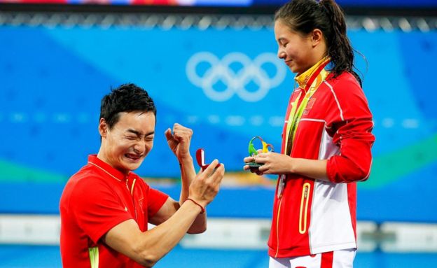 Rio 2016: A Marriage Proposal At The Olympics Medal Ceremony