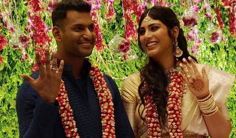Vishal And Anisha Reddy Engagement Pics