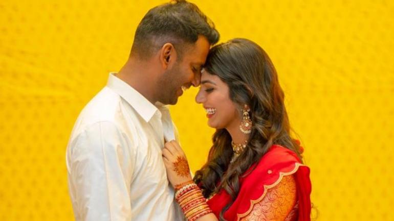 Vishal And Anisha Reddy Engagement Pics